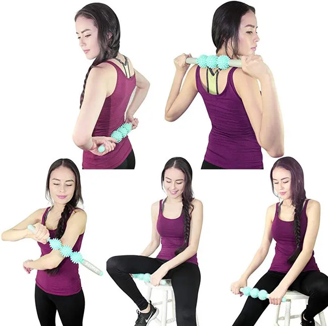 OEM cheap unique portable yoga exercise fitness massage therapy stick