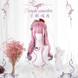 Funtoninght High Temperature Fiber Wigs Lolita Color Gradient Body Wave Wigs Synthetic Hair Cosplay Wigs for Party Supplies