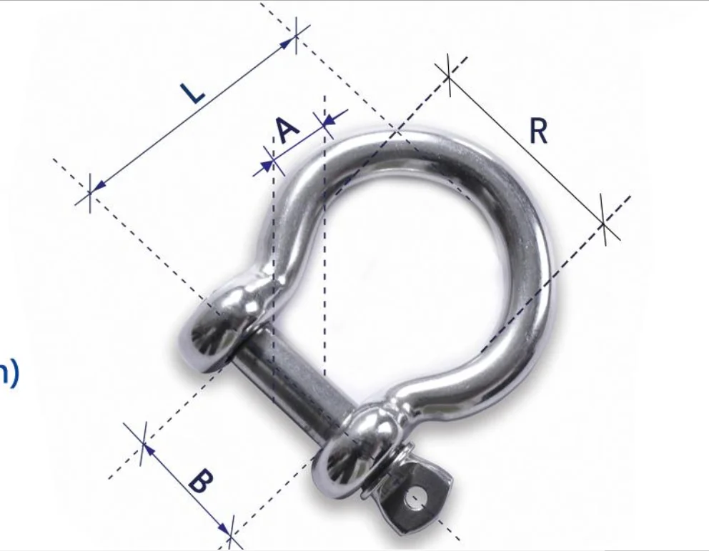 Stainless steel  bow shackle