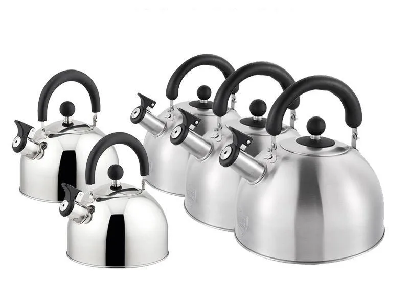 Thickened Whistling Flat Bottom Gas Stove Practical Stainless Steel Kettle