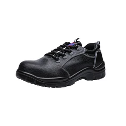 Good insulation low price pu black color safety shoes for men work man leather safety construction shoes