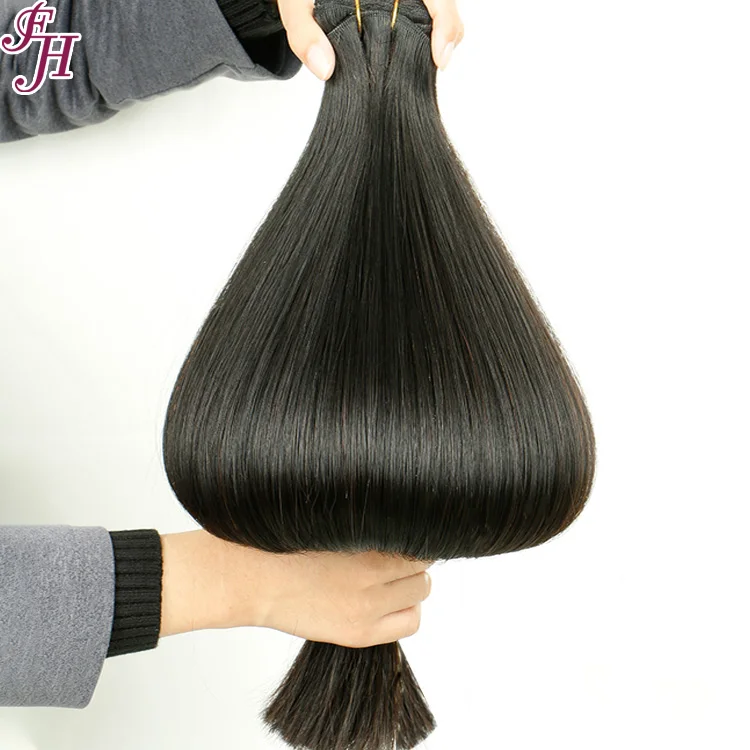 FH free sample double drawn human hair extension bundles cuticle aligned virgin hair vendors raw indian hair