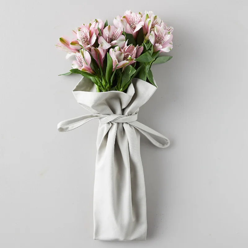 Reusable Cotton Flower Tote Florist Bouquet Bag Folded Flower Carrier Pouch Portable Blossom Holder