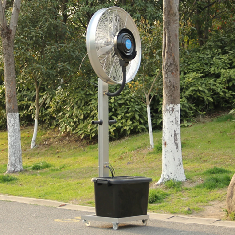 Person pedestal outdoor waterproof mist fan with air cooler