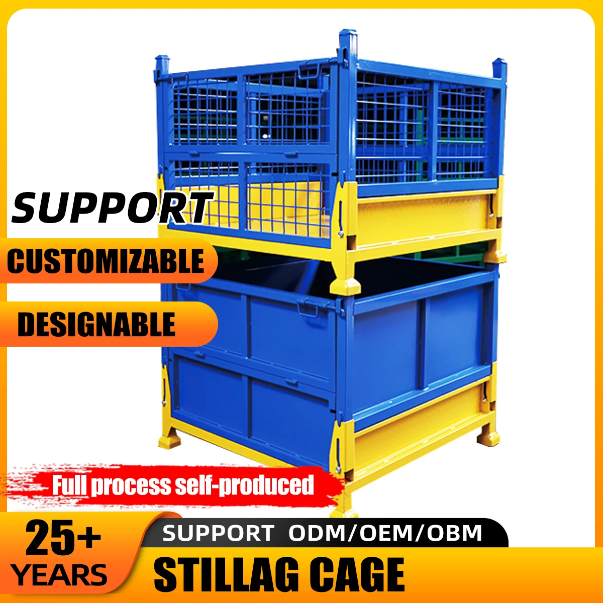 Stillag Cage Best Quality Warehouse Pallet Collapsible Metal Storage Rack Storage Cage Wire Mesh Container Pallet