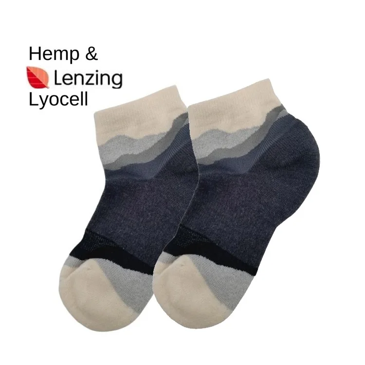 OEM Custom Logo Eco-friendly LENZING Lyocell Fiber Blend with Natural Hemp Sustainablity Socks