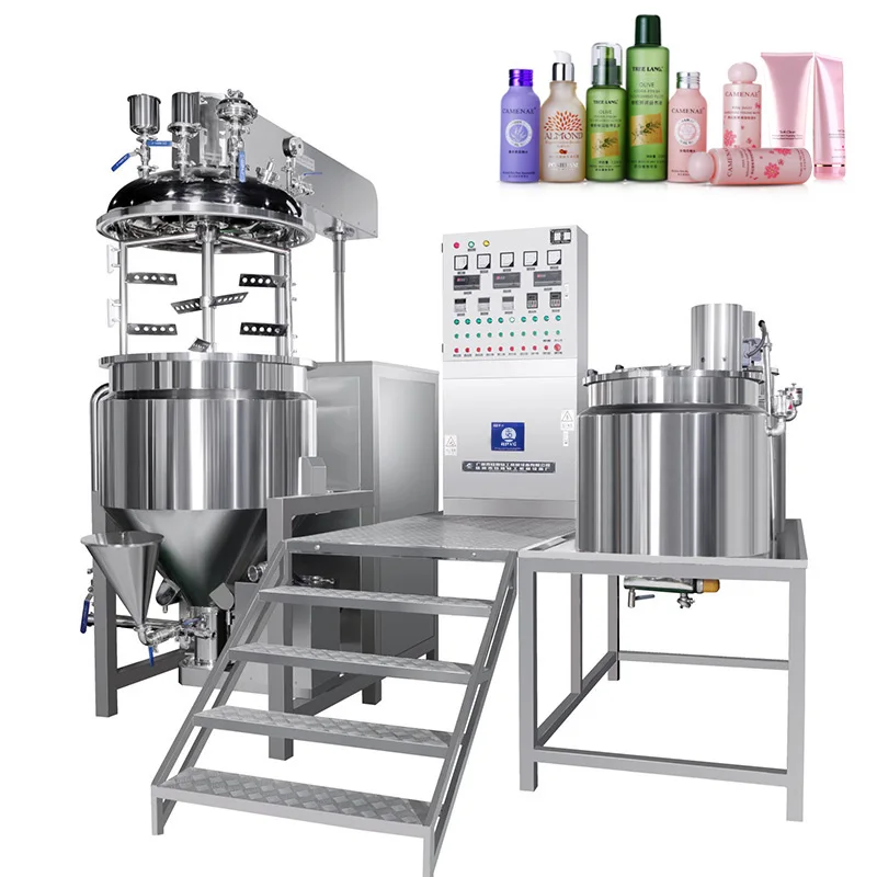 100 300L 500 Industrial Lab Cosmetic Vacuum Homogenizer Emulsifier Mixer Machine