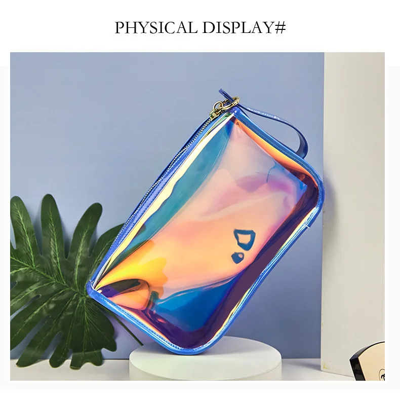Manufacture Cheap Custom Logo Travel Zippered Toiletry Carry Portable Clear PVC Makeup Cosmetic Bags Or Pouches