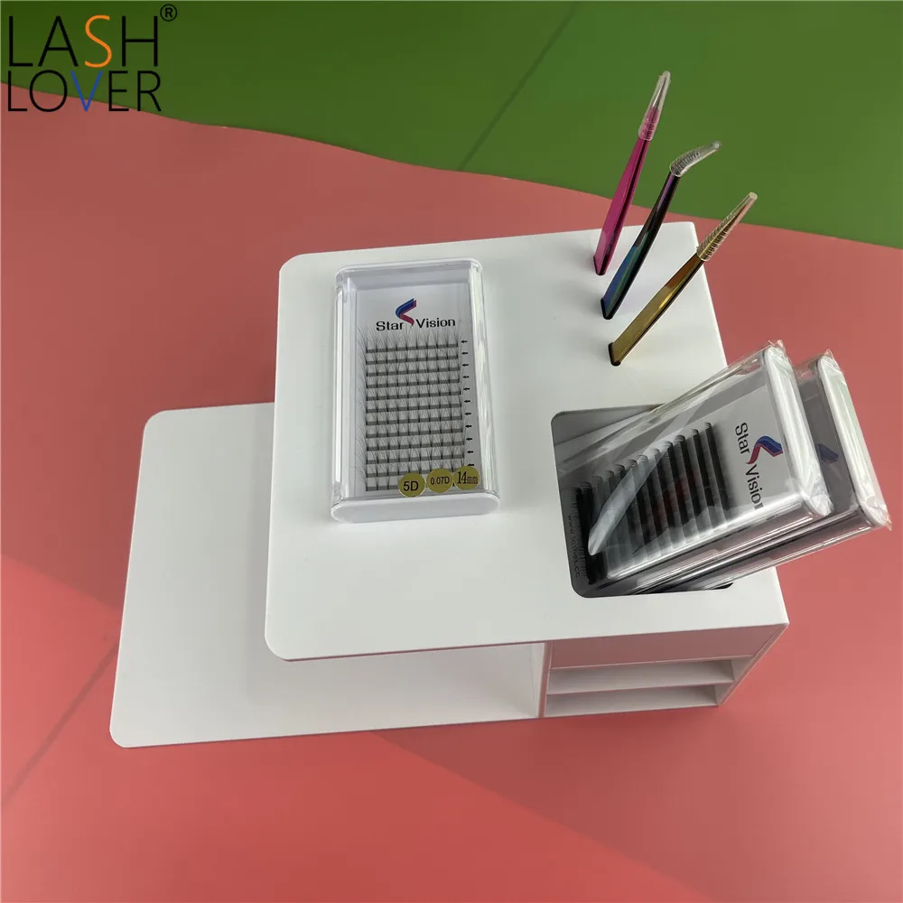 Lash Lover eye extension bed memory foam pillow  acrylic shelf with light and storage tools