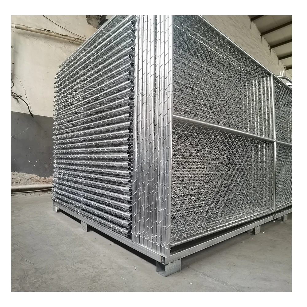 factory wholesale  galvanized 6x10  american removable temporary chain link fence panel  outdoor for  construction fence