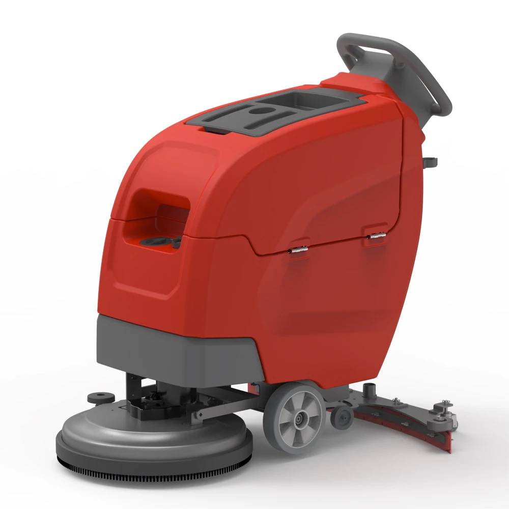 M510S 55L Water Tank Walk Behind Auto Scrubber Tile Floor Cleaning Scrubber Machine