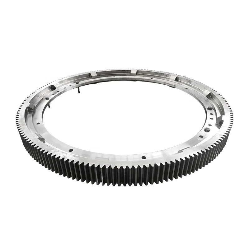 Rotary Dryer ASTM 4140 Gear Parts Large Steel Spur Forging Rotating Gear Ring