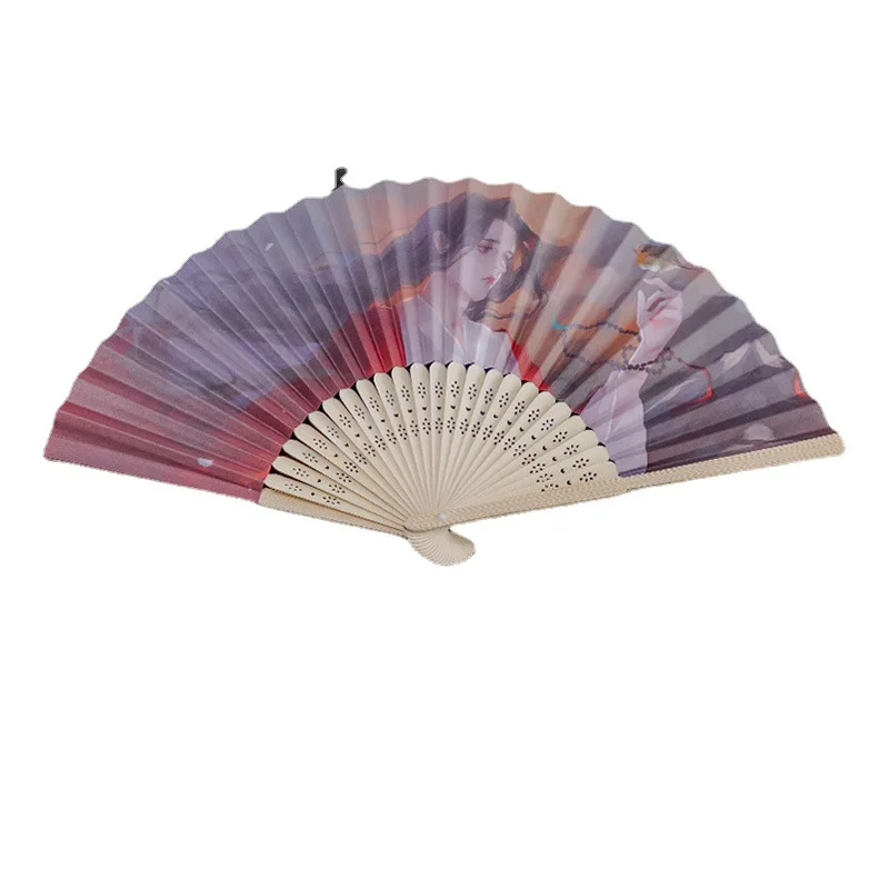 Antique folding fan wholesale portable ladies dance fan
