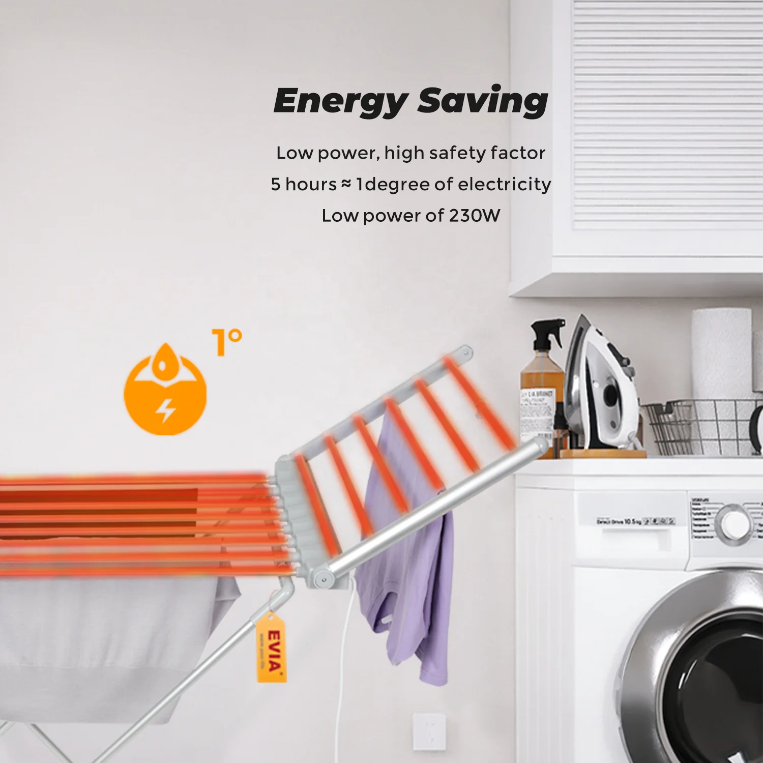 Современная автономная Съемная Складная портативная сушилка для одежды домашнего использования EVIA