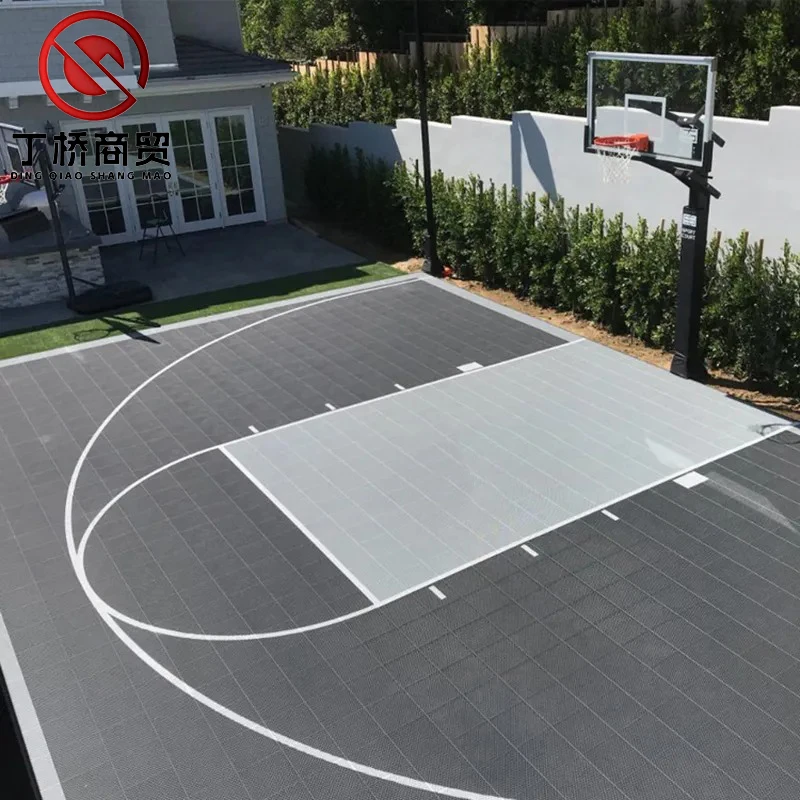 Professional Modified Pp Elastic Outdoor Sports Polypropylene Interlocking Basketball Court Tile Backyard Floor Tile