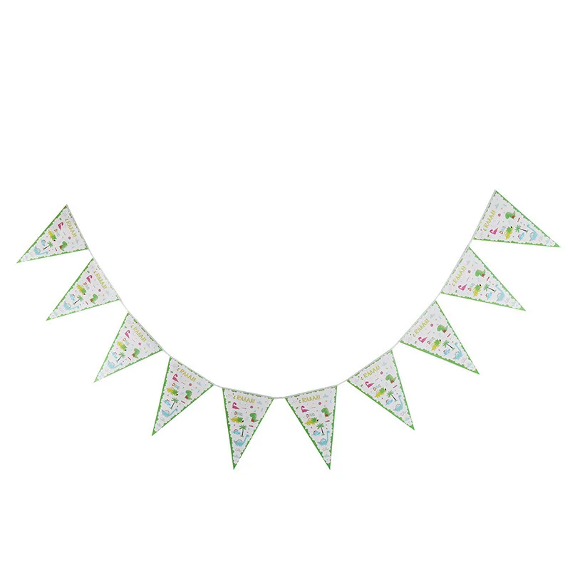 Factory  selling birthday party supplies double side printing 19*28cm paper Pennants, Triangles FLAGS ,  Party banners