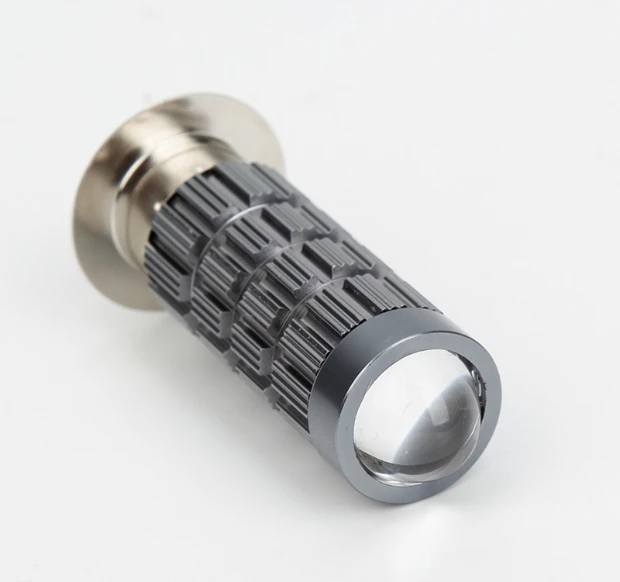 CSP 12V H4 Ba20D LED Headlight Motorcycles Scooters High/Low Beam Dual Color Small Steel Gun Spotlight Stylish LED Light Design