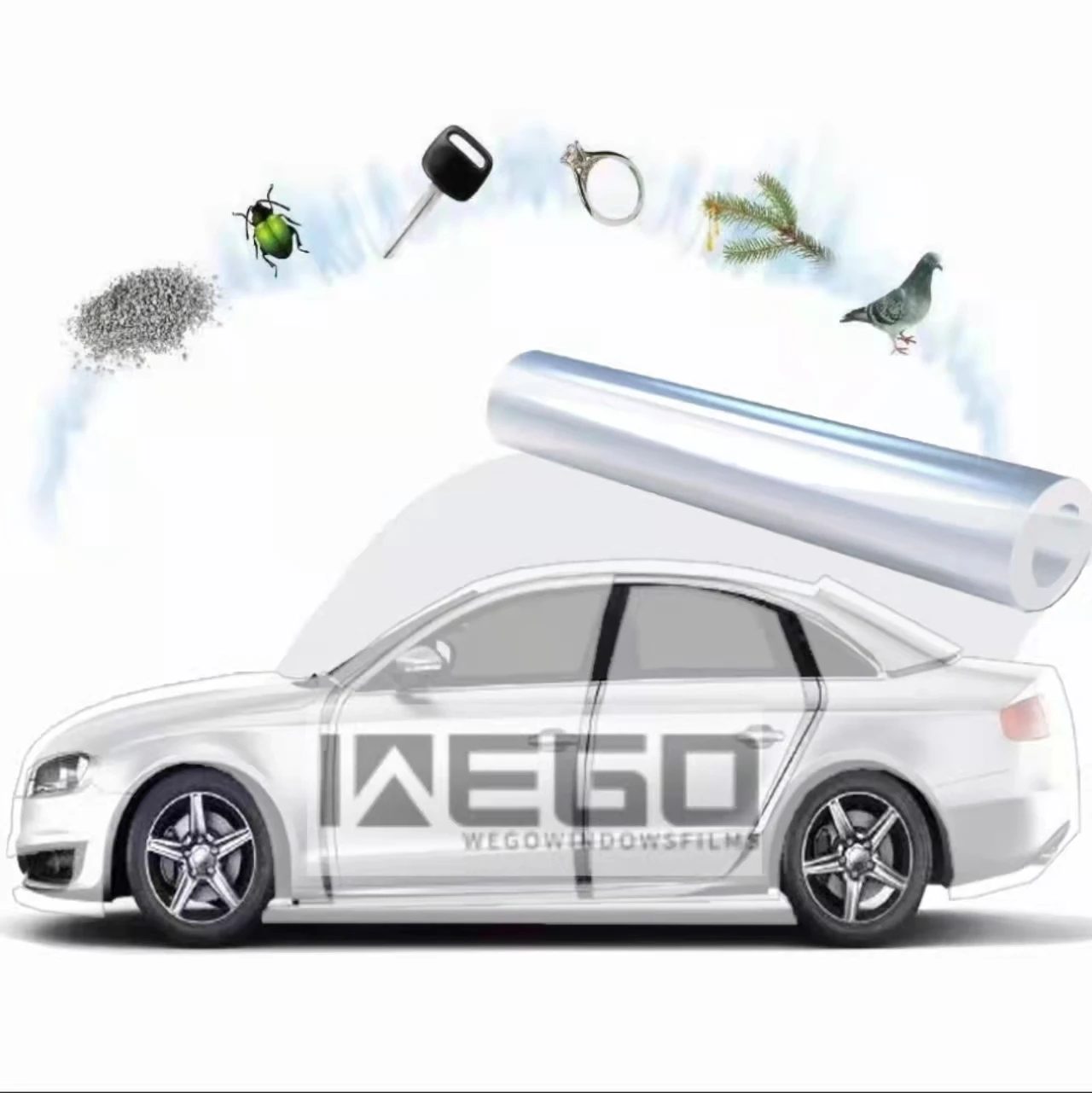 WEGO Global Wholesale tph ppf self adhesive paper film car wrap vinyl self healing Paint Protection Film roll black ppf for car