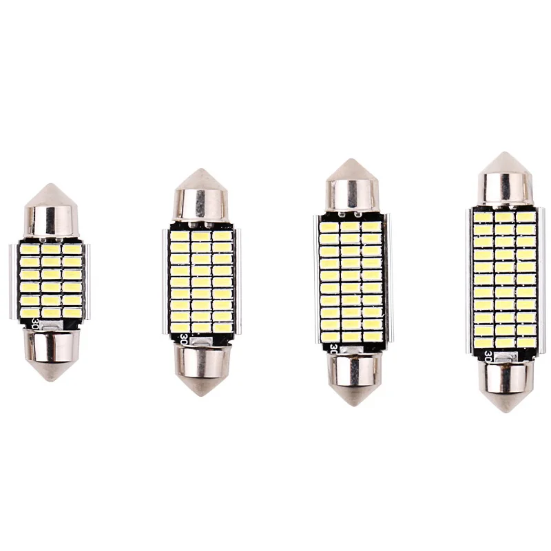 Car LED 4014 SMD 24/30/36/39Leds 31mm 36mm 39mm 41mm  Doom Lamp Reading Light 12V Festoon Light Interior Light C5W Led C10W