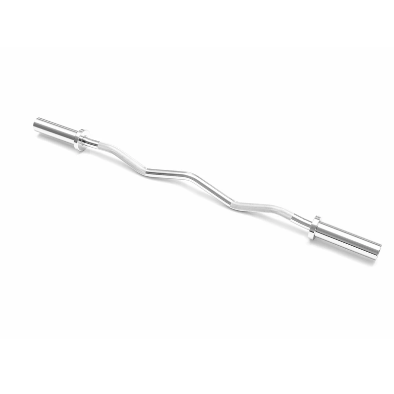 Gym Equipment Weightlifting Chrome Curved Weight Lifting OB 47 Ez Barbell Bar For Powerlifting