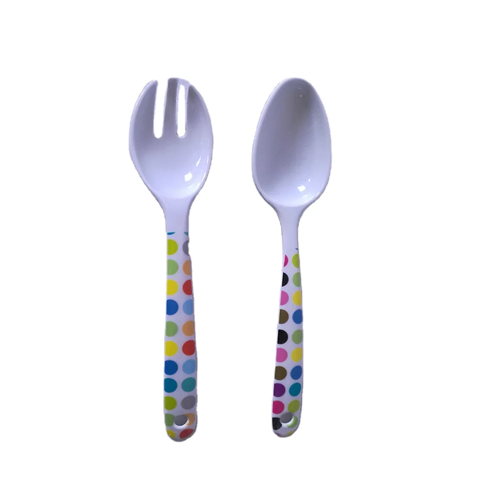 Eco Friendly  Biodegradable Light weight Melamine Kid Flower Cartoon Spoon Forks for children Dining