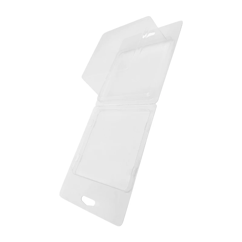 Custom Shape Transparent Clear PVC PET Plastic Strong Clamshell Blister Packaging with Hanging Hole & Recycled Materials Feature
