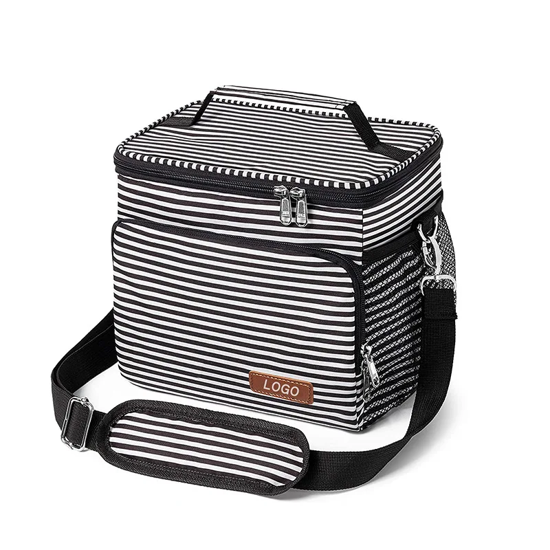 Factory large-capacity outdoor 600D Polyester tote cooler bag picnic Waterproof kids school lunch bag box