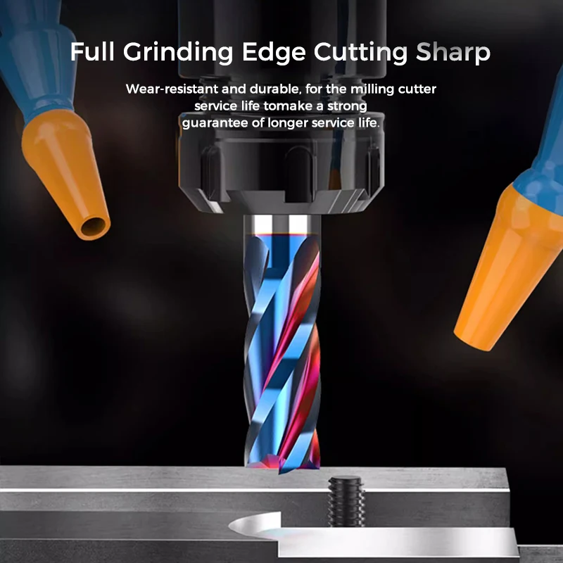 MDBT HRC65 4 Flute High Hardness Solid Carbide End Mills carbide end mill tungsten steel end mill with TiAlN coated Mold Making