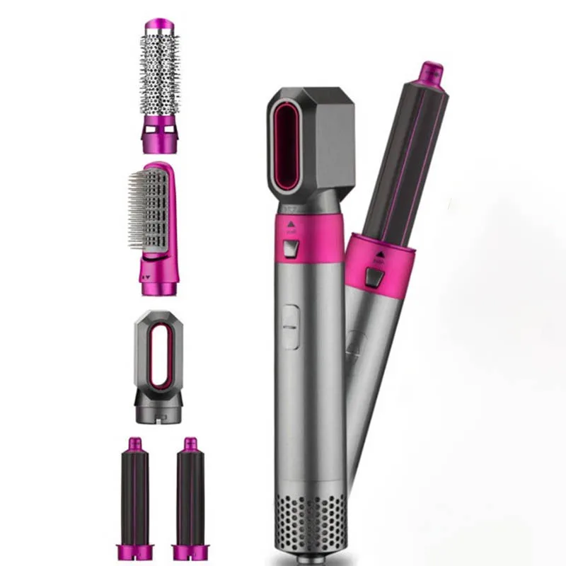 Cheapest 5 in 1 Salon Hair Dryer Air wrap styler Seche-cheveux Factory Price Dry Hair Machine hot air brush with accessories