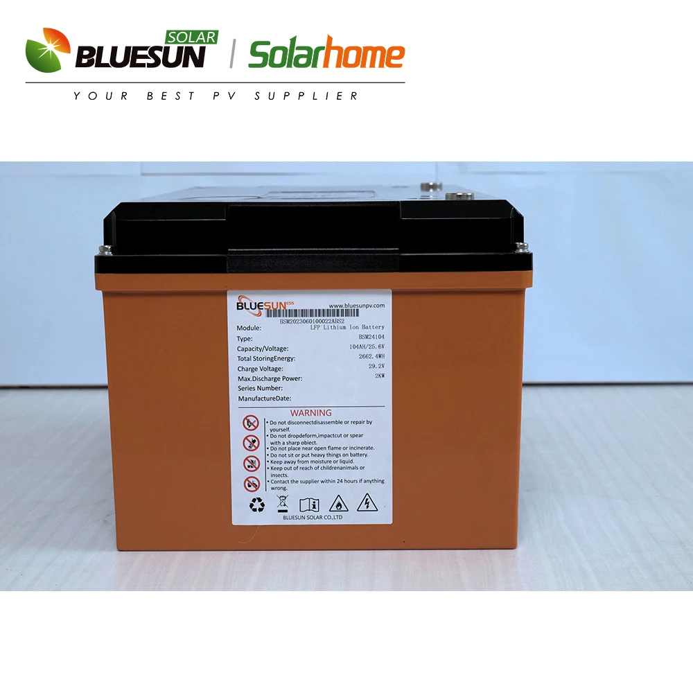 Bluesun Lithium Battery 12V 104AH 208AH 24V 104AH High Power Wholesale Economical High-quality Charge 6000 Times For House use