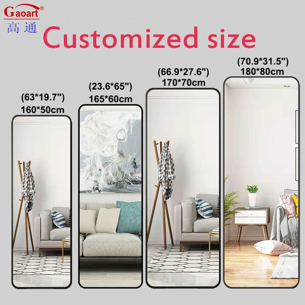 Wholesale Fashion Bathroom Furniture Beauty Large Full Size Length Bedroom Dressing Stand Up Home Ornate Floor Mirror With Stand