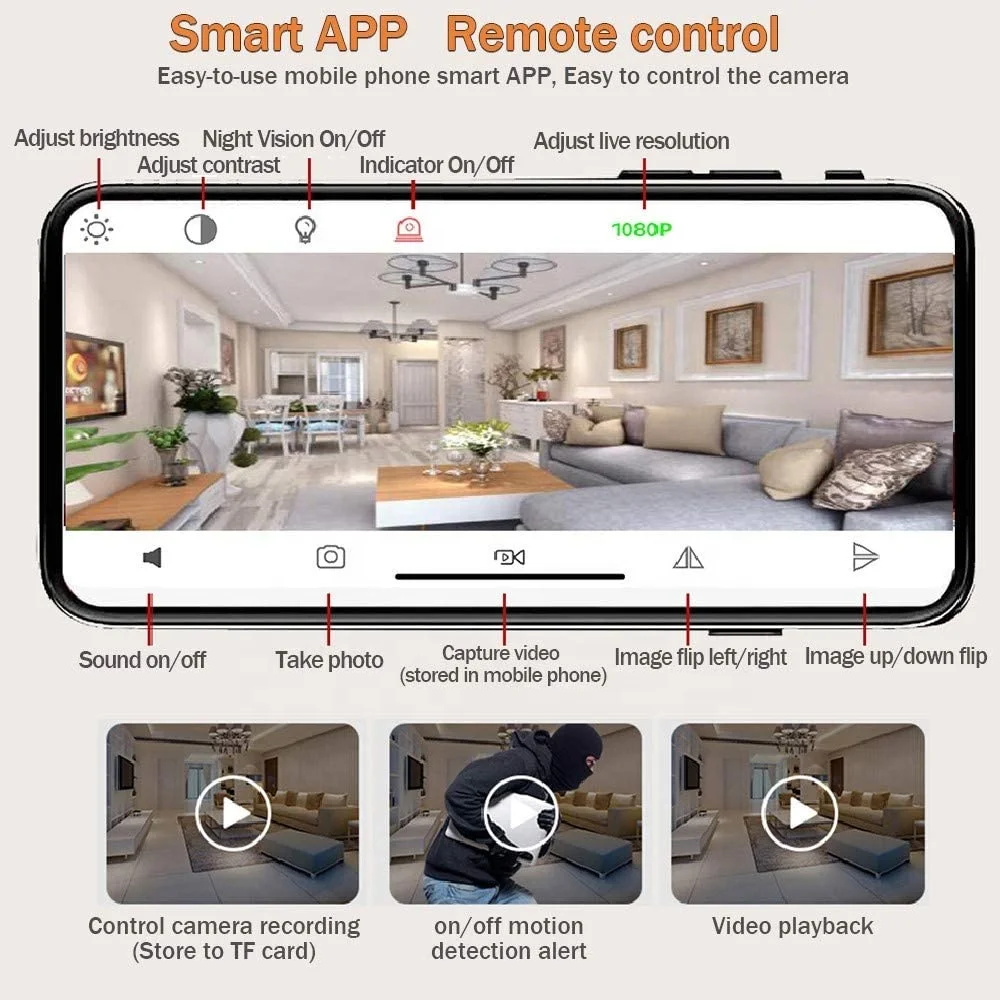 HD 1080P USB Cable Camera Portable Mini Hidden Camera IR Night Vision Video Voice Recorder Camera up to 200GB