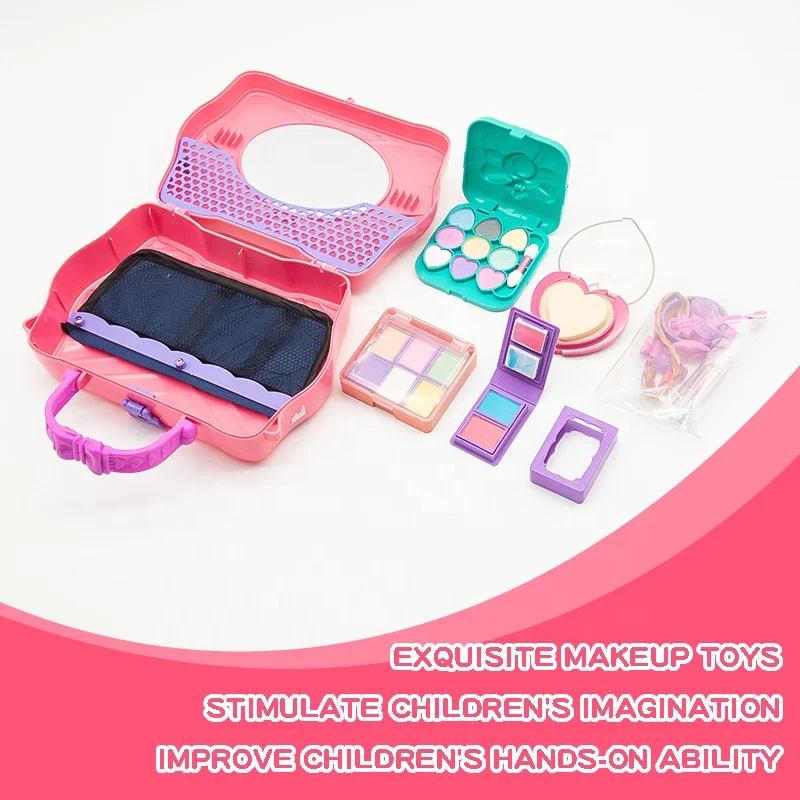 Cosmetic Princess Toy with Bow shape Set Makeup Case Handbags