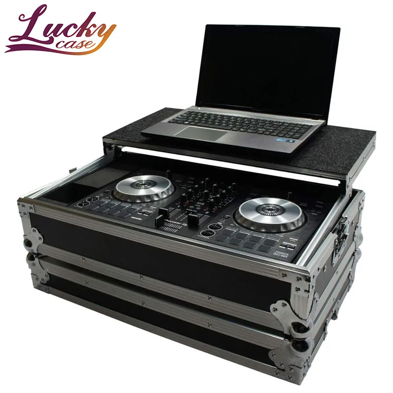 Aluminum Rack Case Plywood Flight Glide Case with Laptop Stand Road DJ Case