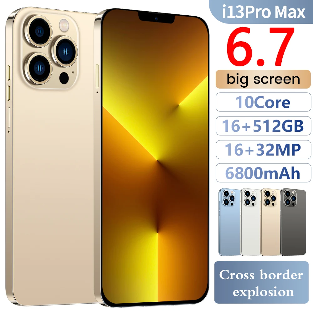 Смартфон разблокированный 2023 I13 PRO 16 ГБ + 512