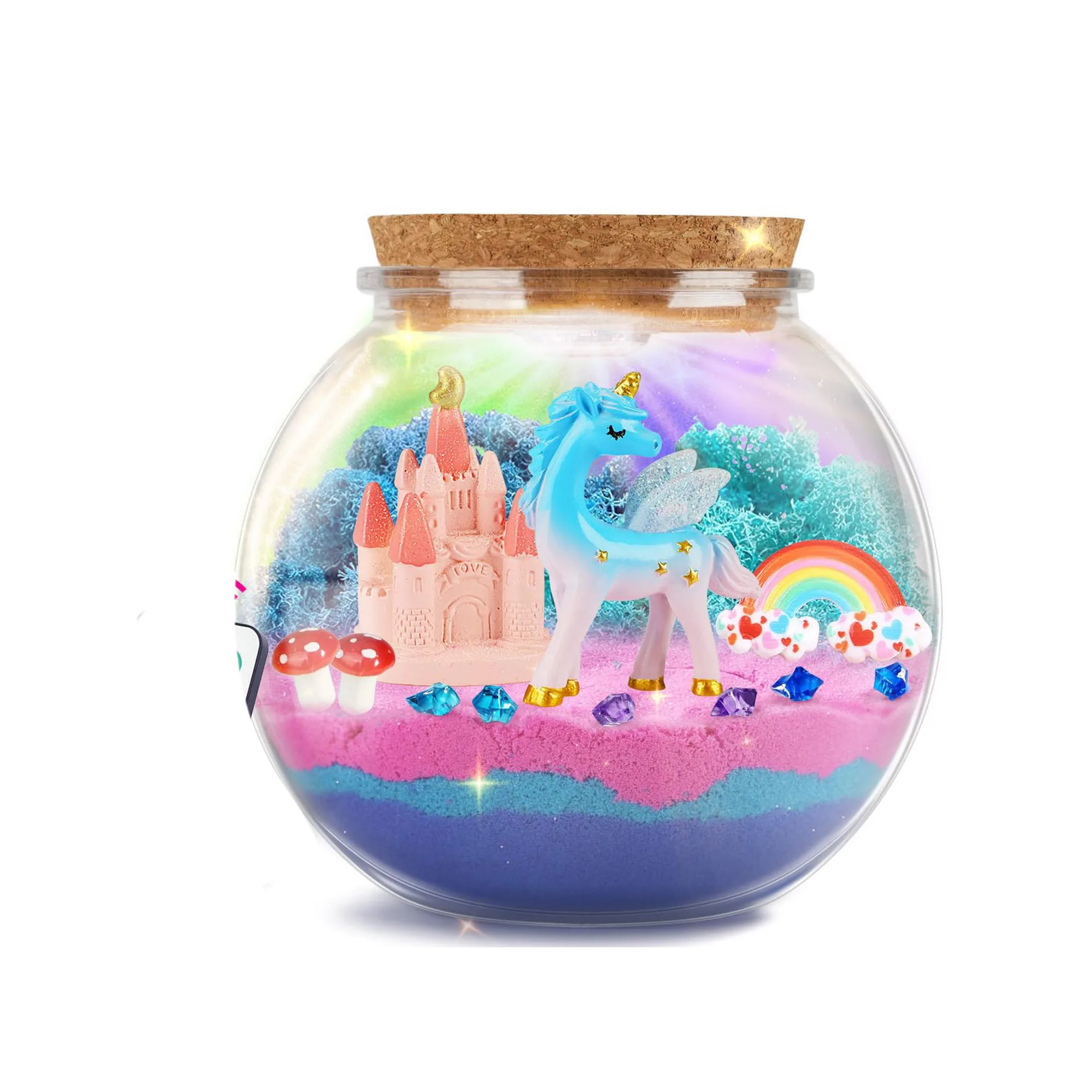 Best-selling educational toy hot product Unicorn Terrarium Kit for Kids Light Up Unicorn Arts and Crafts Toys