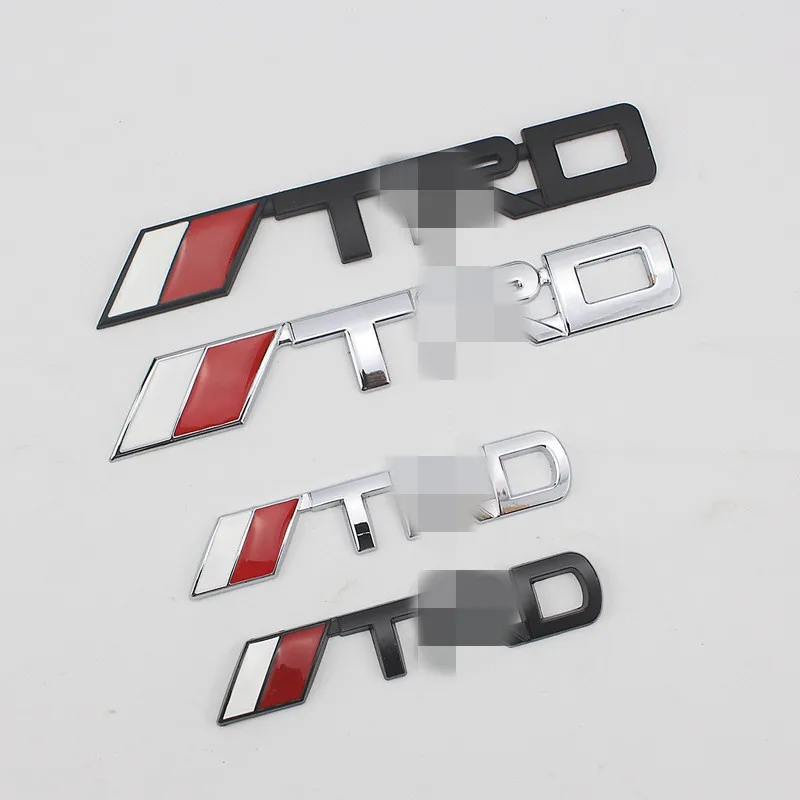 3D Metal Car Body Stickers TRD Logo Covers Emblem Badges For Toyota
