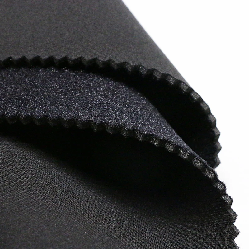 Custom breathable no smell without indentation black nylon OK cloth  PU foam laminated 100% polyester fabrics for protector
