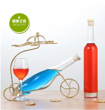 hot sale 500ml thick glass bottle 375ml frosted blueberry wine red wine bottle