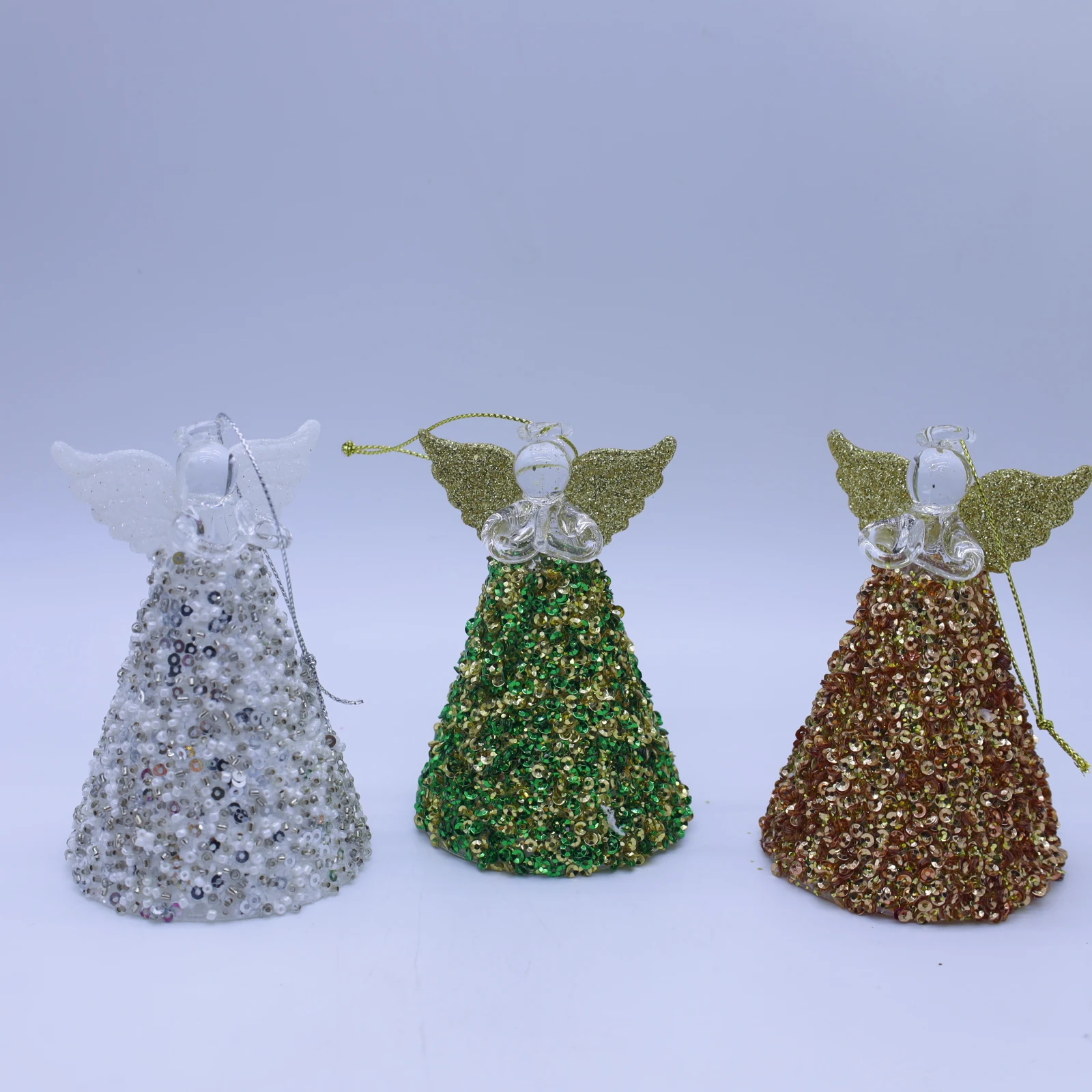 Factory Outlet Christmas Glass Ornaments Xmas Tree Hanging Glass Angel Decoration for Party