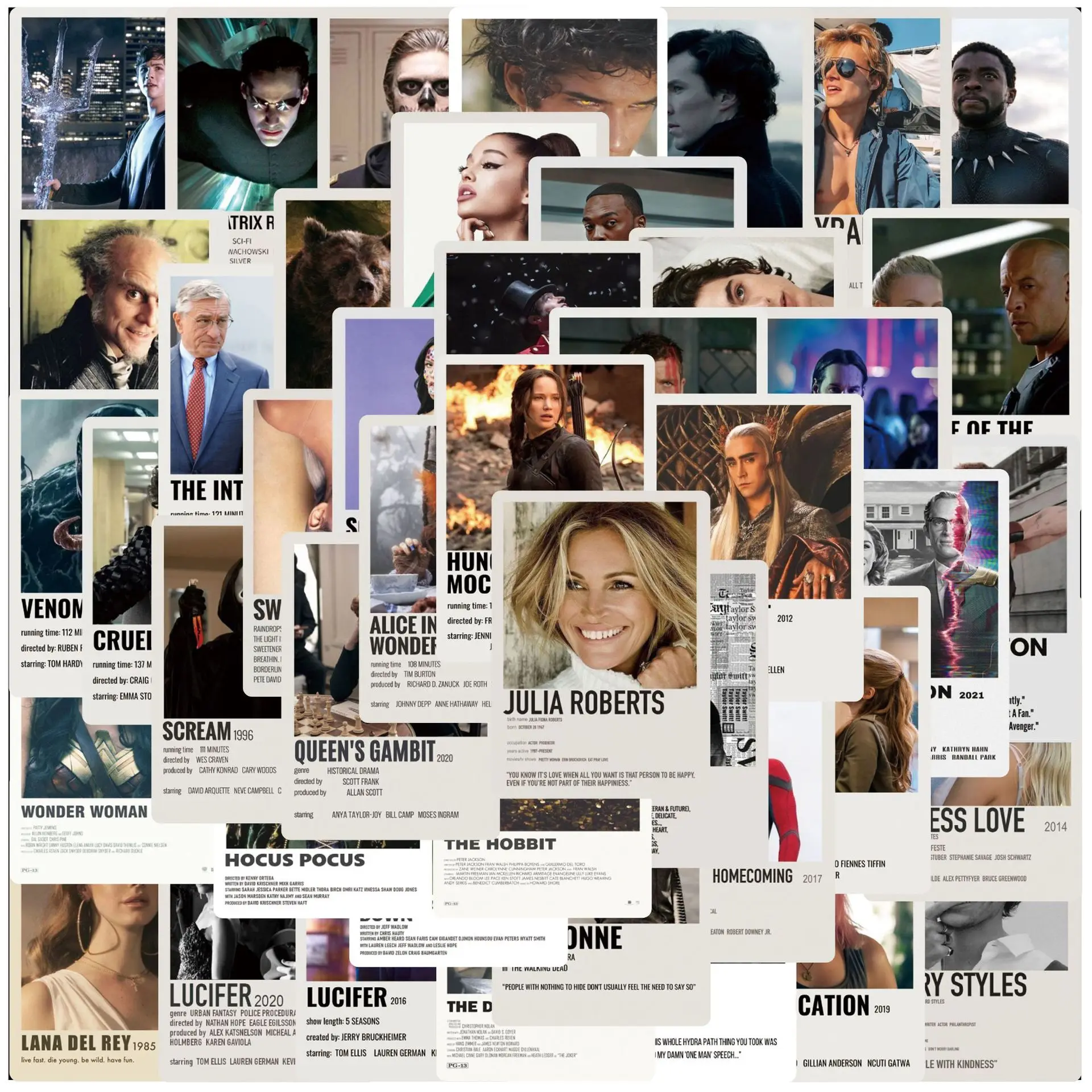 100PCS American and European cool popular singers actors classic movies posters