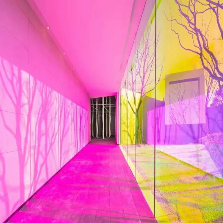 Popular Art Partition Vibrant Glass Decorative Glass Iridescent Coated Glass For Doors And Windows