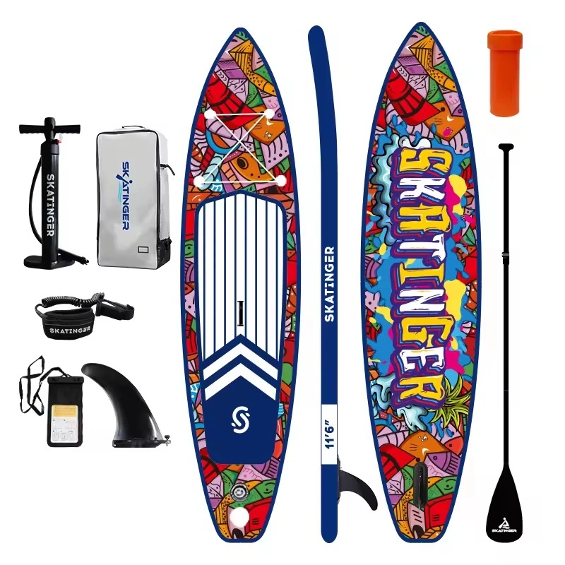 Skatinger hot selling touring  padel surf paddle board Foldable SUP surfing board stand up paddle surf for dropshipping