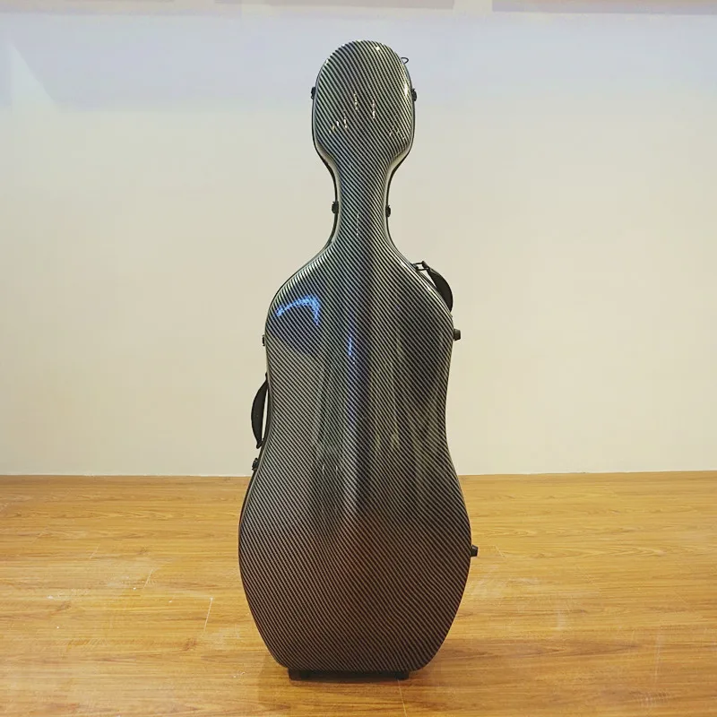 
New style carbon fiber cello case 4/4 cello case carbon fiber cello hard case with wheels 3.6kg XCC-04 