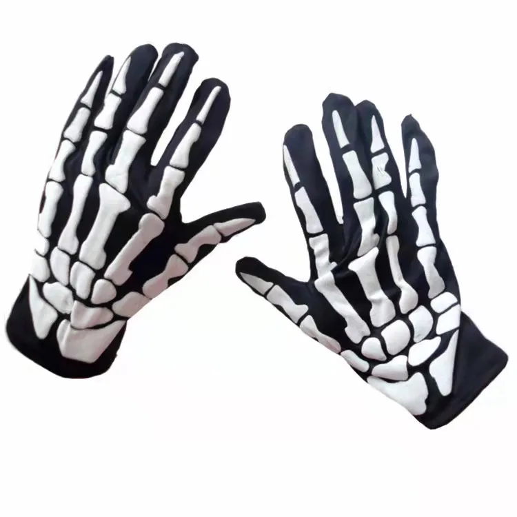 Halloween Party Supplies Halloween Costume Decoration Accessory Full Finger Halloween Accessories Skeleton Gloves