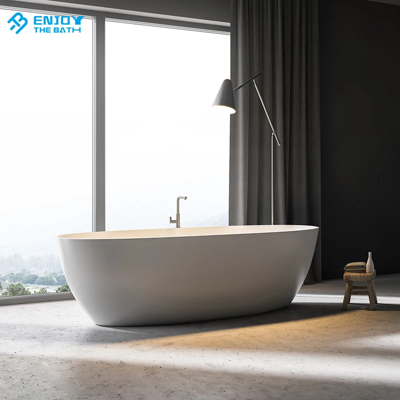 High quality artificial stone bathtubs factory wholesales freestanding bathtub
