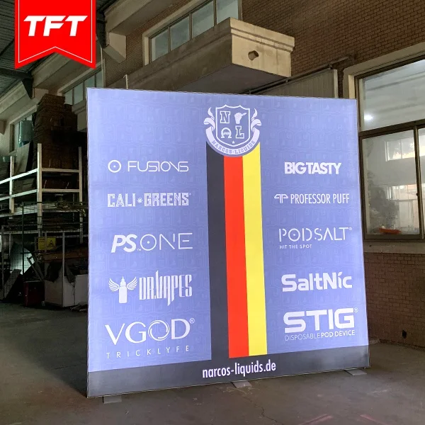 Fast Assembly Portable Fabric Stretch Led Backlit Trade Exhibition Booth Display 10X10 From Shanghai