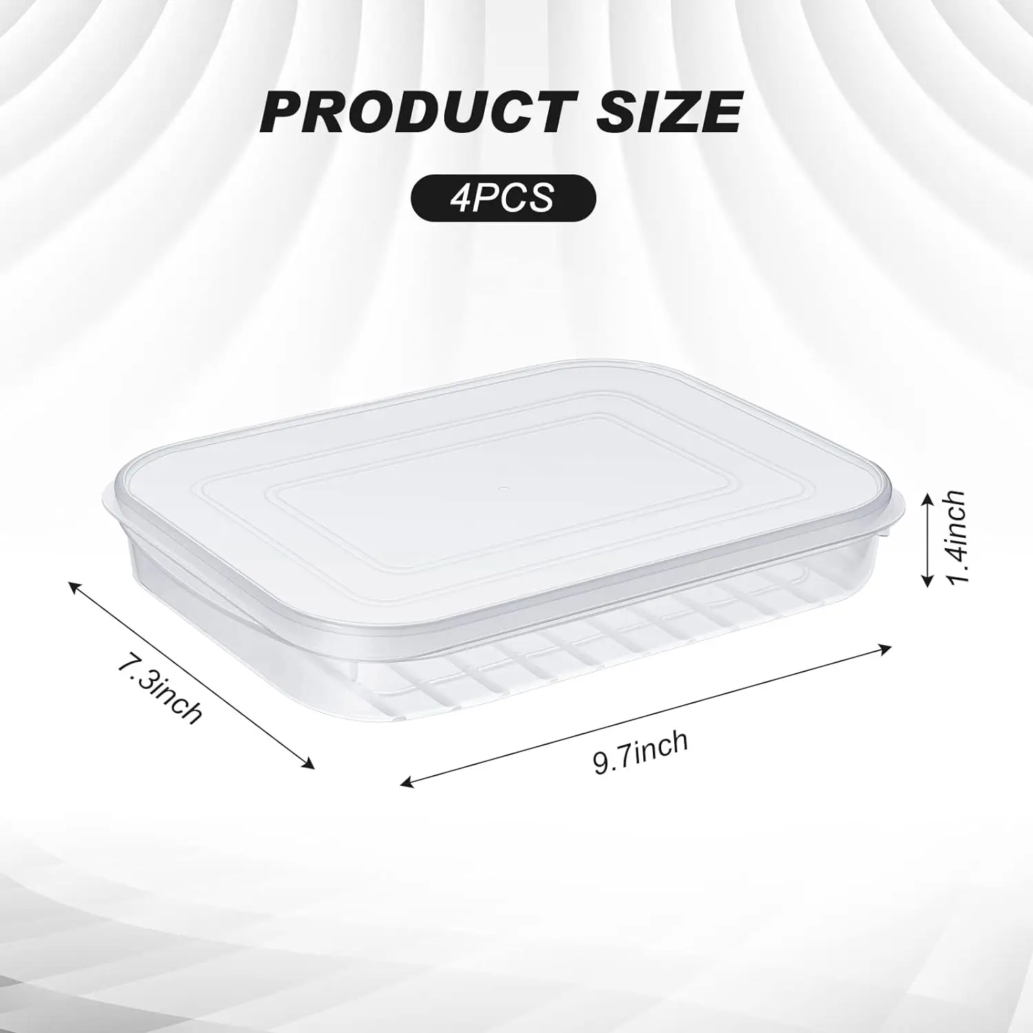 Bacon Keeper Plastic Deli Meat Saver with Lids Airtight Cold Cuts Cheese Container for Fridge Food Refrigerator Storage Box