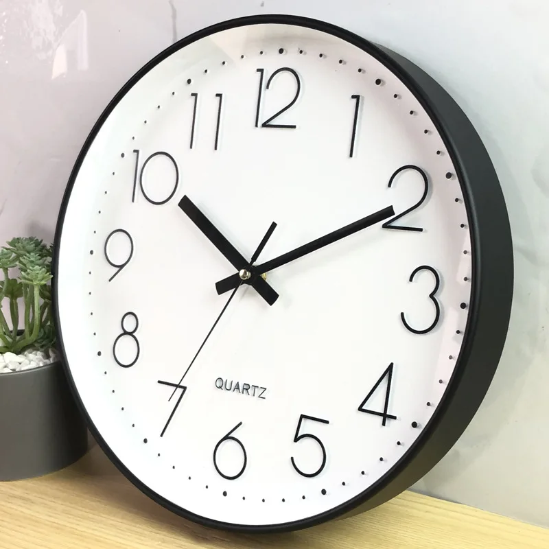 30cm 12inch 3D Modern Plastic Wall Clock for Home Decor Decorative Nordic Designer Wall Watch Clock for Living Room