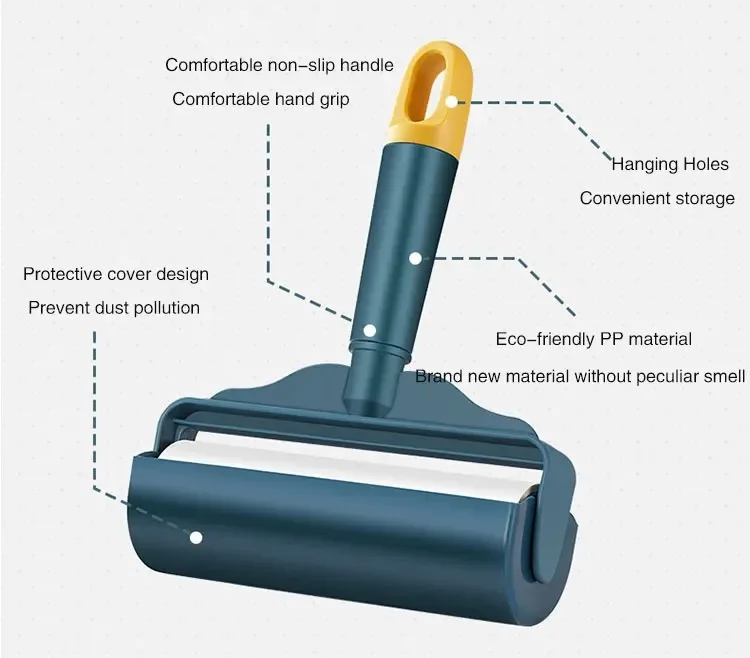 Manufacturers Static Sticky Dust Lint Roller Adhesive Dust Removal Clean Room Sticky Roller Sticky Paper Lint Remover